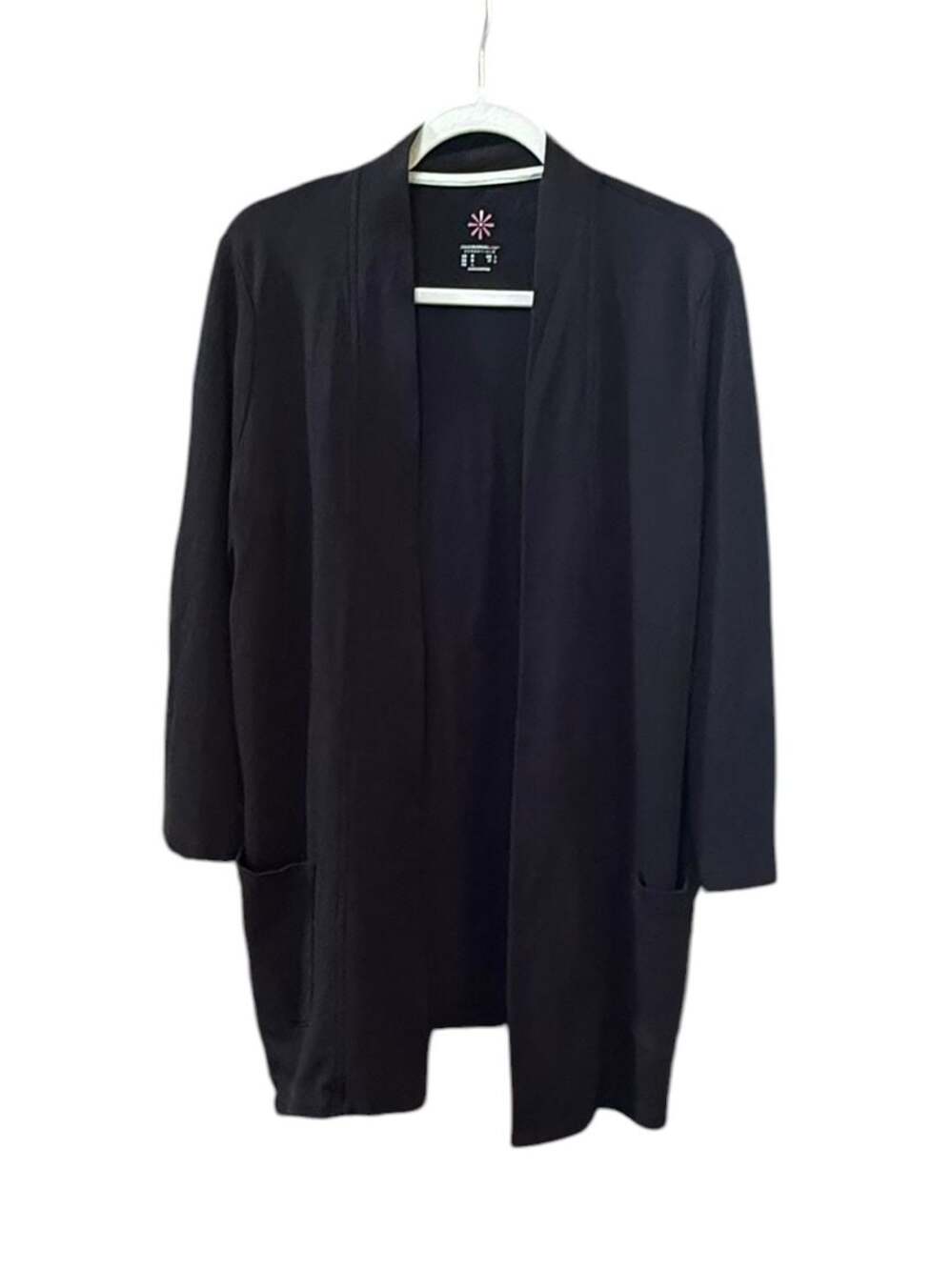 Isaac Mizrahi Live! Essentials Long Sleeve Open Front Cardigan with Pockets